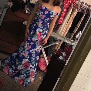 multicolor mermaid prom dress